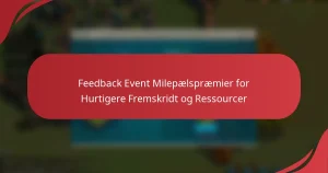 Feedback Event Milepælspræmier for Hurtigere Fremskridt og Ressourcer