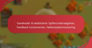 Gavekoder til ædelstene: Spillerundersøgelser, Feedback incitamenter, Fællesskabsinvolvering